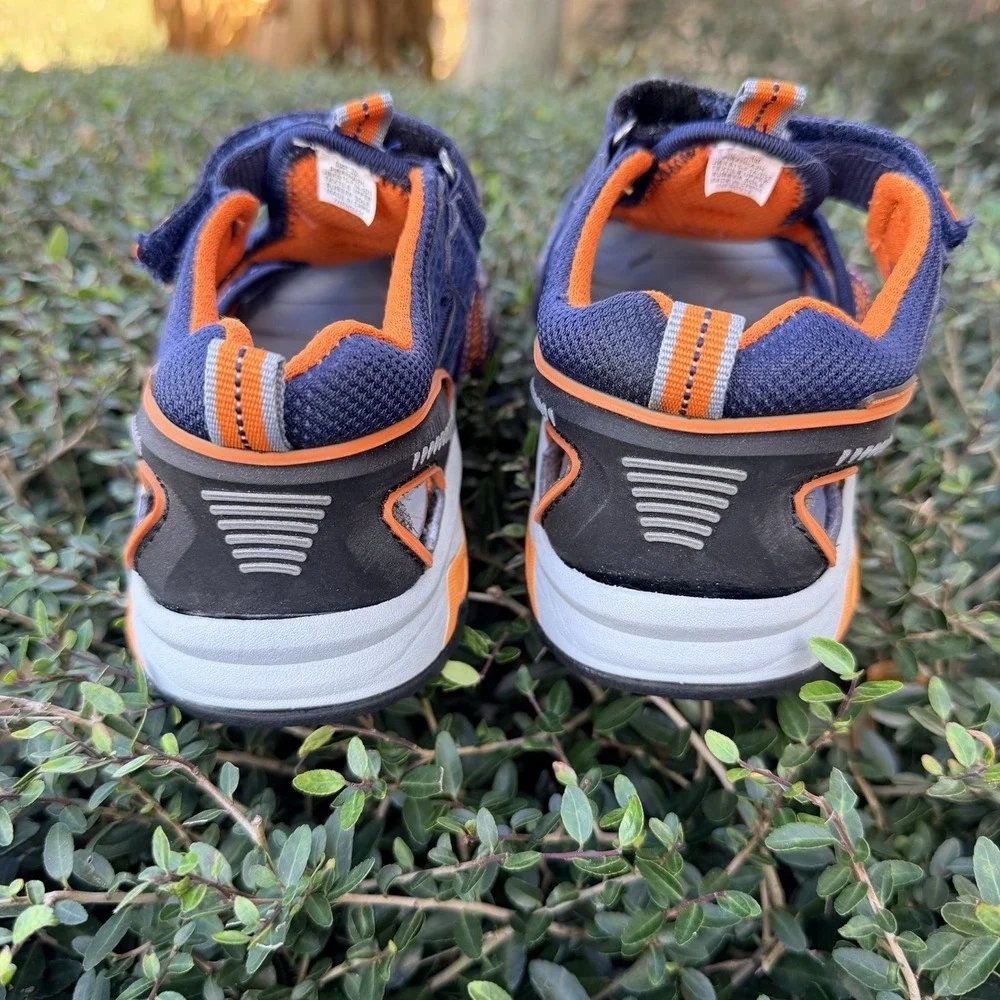 Jambu Piranha Closed-toe Sandals Water Shoes Hiking Navy Orange Kids Sz 3‎